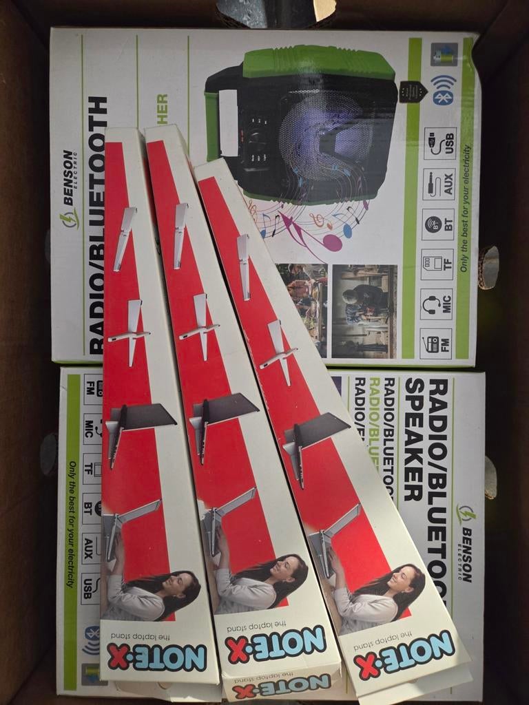 2 x Benson Bluetooth Speaker &  3 x Laptop Stand, Overige merken, Overige typen, Nieuw, Ophalen of Verzenden