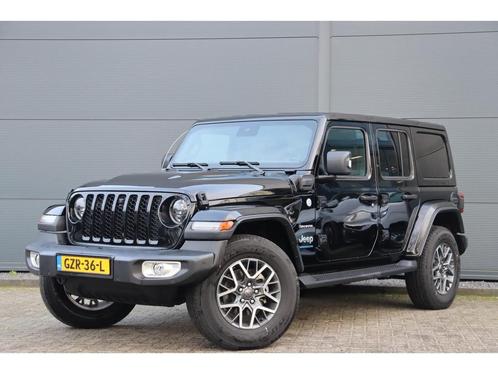 Jeep Wrangler Unlimited 4xe 380 Sahara / Stoel-stuurverwarmi, Auto's, Jeep, Bedrijf, Te koop, Wrangler, ABS, Achteruitrijcamera