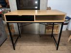 Leuk bureau br 95 d 48 h 76 zw stalen frame houten bovenkant, Ophalen, Zo goed als nieuw