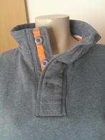 SUPERDRY VINTAGE grijze sweater met knoopjes L, Verzenden, Gedragen, Maat 42/44 (L), Grijs
