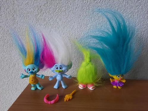 Trolls Wild Hair Pack Set 4 stuks met accessoires, Verzamelen, Poppetjes en Figuurtjes, Zo goed als nieuw, Ophalen of Verzenden