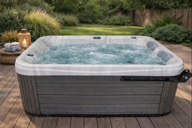 Luxe 3-persoons Spa zelfs mét 6kW energiezuinige Warmtepomp!, Tuin en Terras, Bubbelbaden en Hottubs, Zo goed als nieuw, Vast