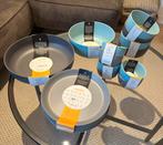 Royal VKB schalen en borden servies grijs/blauw, Ophalen, Nieuw, Overige stijlen, Bord(en)