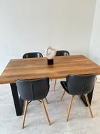 4 eetkamerstoelen, Ophalen, Gebruikt, Leer, Vier
