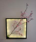 Handgemaakte verlichte bloesemlijst – wanddecoratie 55x55 cm, Ophalen