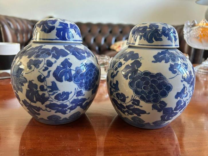 Blauw-Witte Chinese Gemberpotten, Antiek en Kunst, Antiek | Keramiek en Aardewerk, Ophalen
