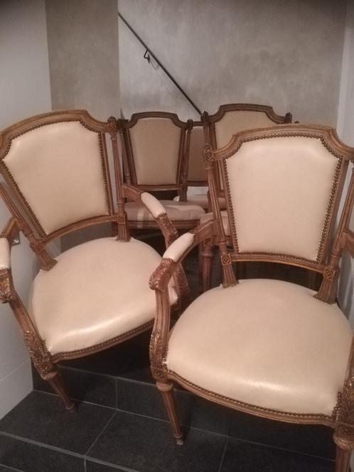 Een set antieke Louis XVI stoelen, Antiek en Kunst, Antiek | Meubels | Stoelen en Banken, Ophalen