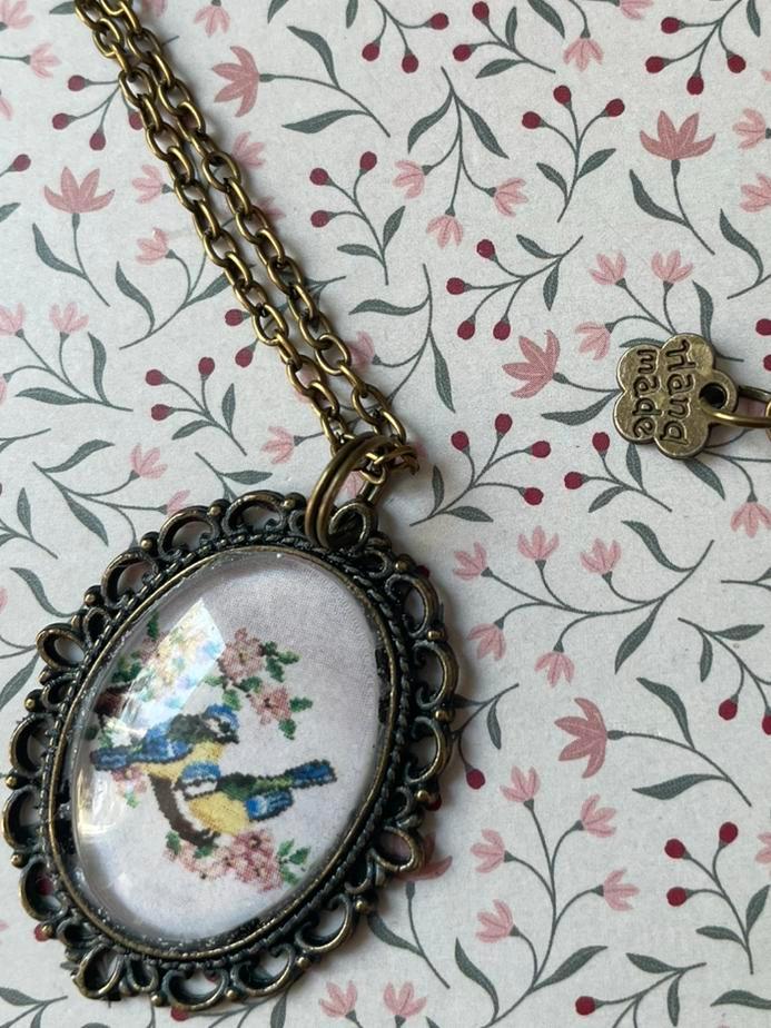 Vogeltjes ketting, Sieraden, Tassen en Uiterlijk, Kettingen, Nieuw, Overige materialen, Ophalen of Verzenden