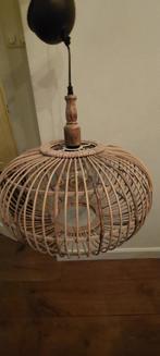 Rieten hanglamp, Huis en Inrichting, Lampen | Hanglampen, Ophalen, Overige materialen, Koloniaal, Zo goed als nieuw