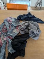 3x sjaaltjes in de kleuren navy, paars/aubergine en blauw/ro, Maat 38/40 (M), Ophalen of Verzenden, Sjaal, Merkloos
