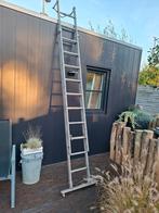 Aluminium ladder 2x10 sporten, Doe-het-zelf en Verbouw, Ladders en Trappen, Ophalen, Gebruikt, Ladder, Opvouwbaar of Inschuifbaar