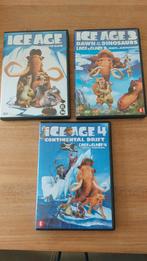 3 DVDs Ice Age deel 1, 3 en 4, Europees, Tekenfilm, Ophalen of Verzenden, Zo goed als nieuw