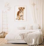 Kinderposter Safari Dieren Leeuw Little Dreamzzz, Kinderen en Baby's, Nieuw, Ophalen of Verzenden, Wanddecoratie, Support@littledreamers.nl