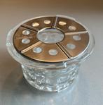 Vintage Glazen Theelicht houder voor theepot helemaal gaaf, Ophalen of Verzenden