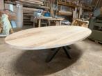 Ovale eiken tafel xxxl op maat mogelijk, Ophalen, 100 tot 150 cm, 200 cm of meer, Zo goed als nieuw