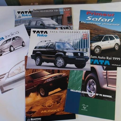 Tata Telco Telcosport Safari Telcoline Indica Galloper SET, Boeken, Auto's | Folders en Tijdschriften, Zo goed als nieuw, Overige merken