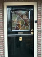 Hardhouten voordeur, Doe-het-zelf en Verbouw, Ophalen, Gebruikt, 200 tot 215 cm, Glas