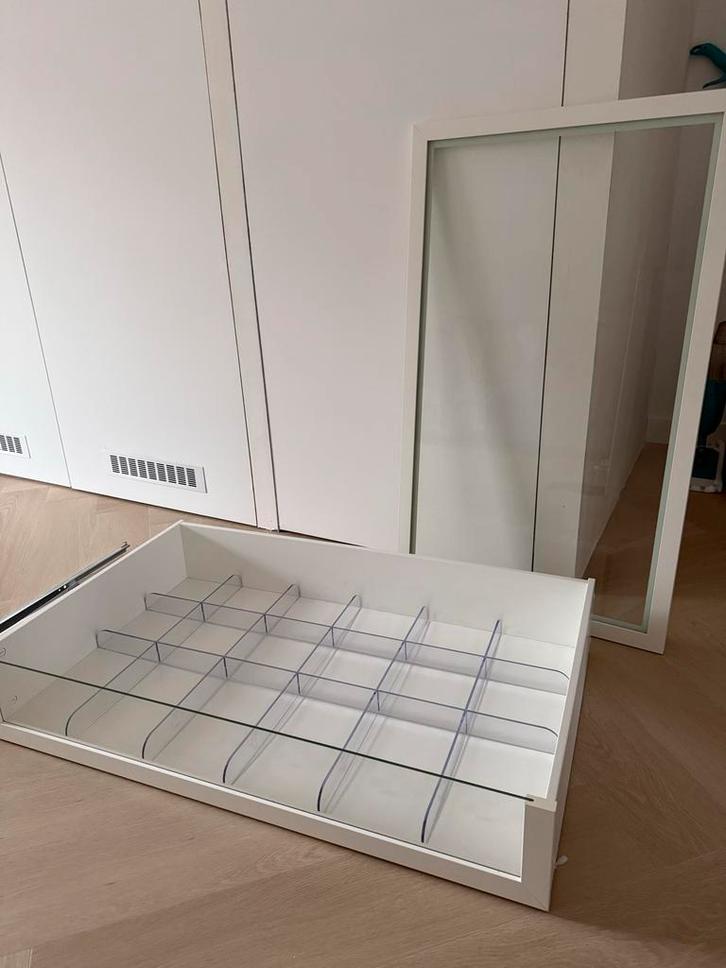 Ikea Pax lade glazen front met vakken, Huis en Inrichting, Kasten | Schoenenrekken, Zo goed als nieuw, Ophalen