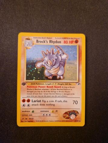 Gym heroes Pokémon holo 1st edition. TCG collect wotc Rhydon beschikbaar voor biedingen