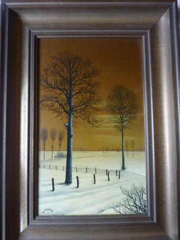 ‘Winters Landschap’ olieverf van Karel Moers (1932-2016) beschikbaar voor biedingen