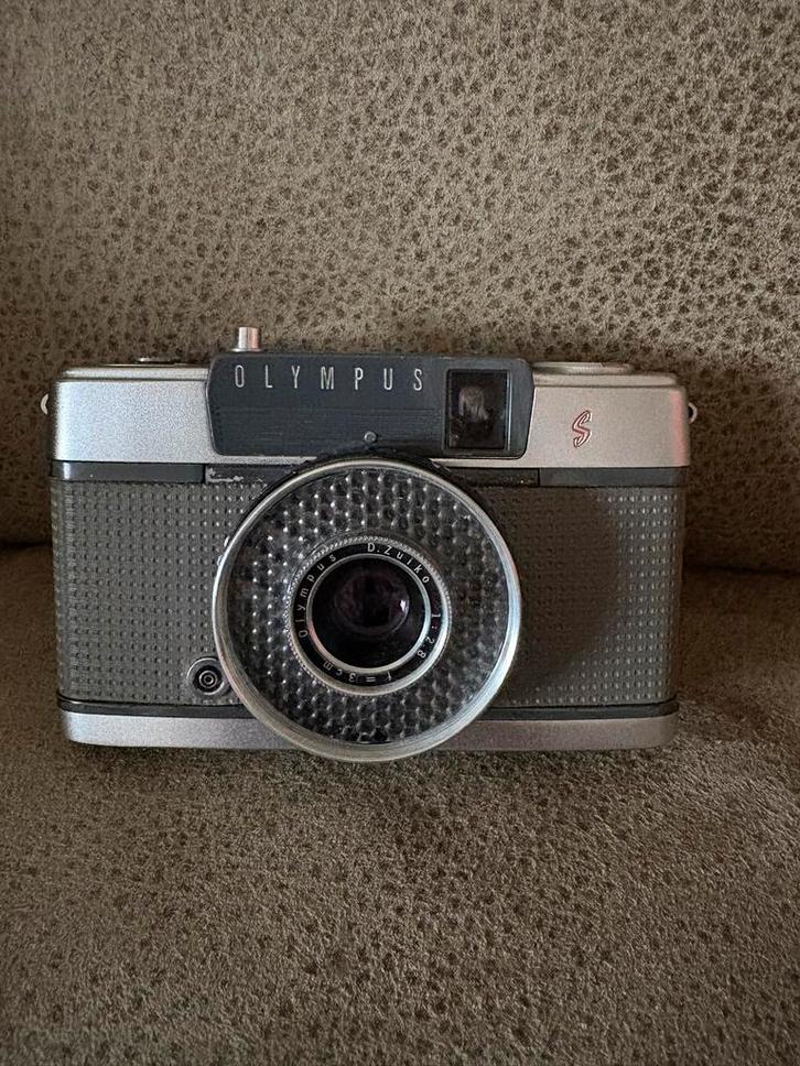 Olympus PEN-EE + afstandsmeter + opzetstuk lichtflits, Audio, Tv en Foto, Fotocamera's Analoog, Gebruikt, Compact, Olympus, Ophalen of Verzenden