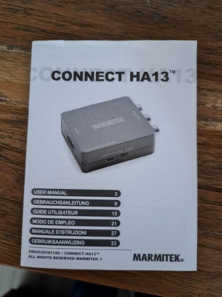 Marmitek Connect HA13 HDMI naar AV Converter, Audio, Tv en Foto, Converters, Zo goed als nieuw, Ophalen of Verzenden