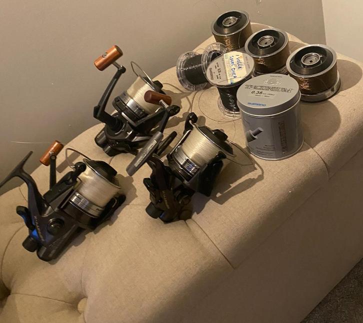 2 of 3x Daiwa Infinity X 5500 BR + Reservespoelen, Watersport en Boten, Hengelsport | Karpervissen, Gebruikt, Molen, Ophalen of Verzenden