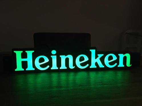 Heineken lamp 68 cm, Verzamelen, Biermerken, Gebruikt, Reclamebord, Plaat of Schild, Heineken, Ophalen of Verzenden