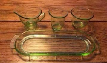 Lente Groen Art- Deco Roomsetje,ja.30 -4st- perfect beschikbaar voor biedingen