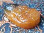 Mooi antiek Oosters Boeddha amulet van jade 6,3 cm., Antiek en Kunst, Ophalen of Verzenden