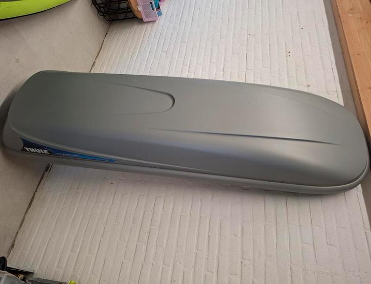TE HUUR dakkoffer 230cm THULE incl. BEUGELS, Auto diversen, Dakkoffers, Zo goed als nieuw, Ophalen
