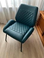 Skai lederen stoeltje petrol kleur, Huis en Inrichting, Fauteuils, Ophalen, Gebruikt, 50 tot 75 cm
