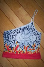 REPLAY top blauw rood met vlammen maat XS, Kleding | Dames, Blauw, Replay, Ophalen of Verzenden, Zo goed als nieuw