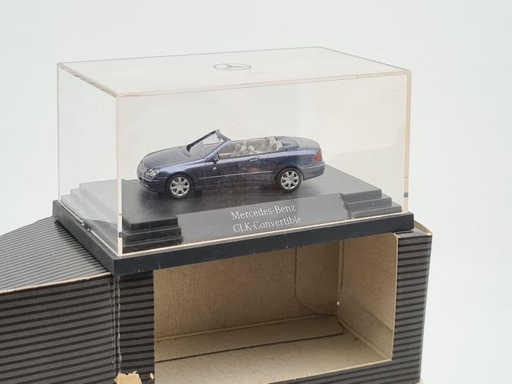Mercedes CLK convertible (blauw) - Busch 1/87, Hobby en Vrije tijd, Modelauto's | 1:87, Zo goed als nieuw, Auto, Overige merken