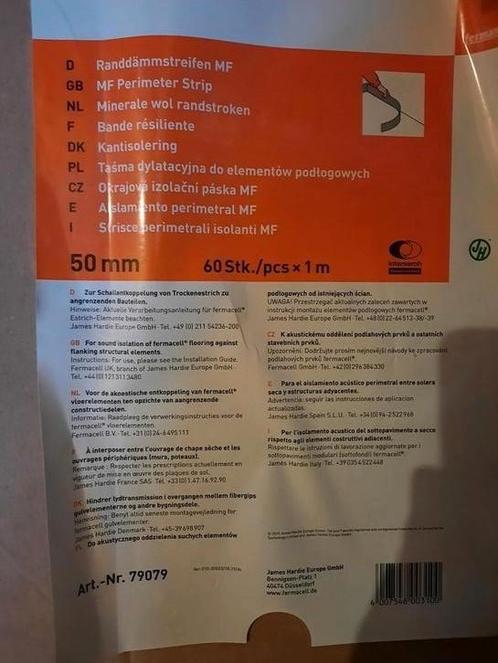 Minerale wolrandstroken 50 mm, fermacelplaten brio 23+10, Doe-het-zelf en Verbouw, Platen en Panelen, Nieuw, Overige materialen