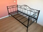 Metalen Bedframe - Eenpersoons, Ophalen, 90 cm, Eenpersoons, Zwart
