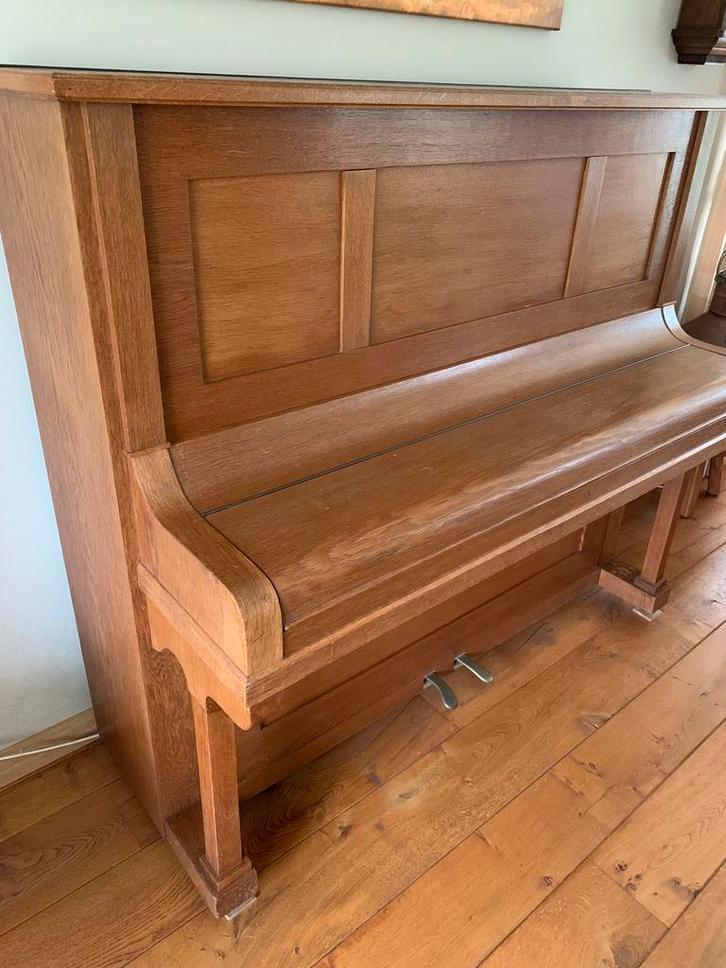 Eiken piano, Pianoforte - Fabrik, Euterpe., Muziek en Instrumenten, Piano's, Gebruikt, Piano, Ophalen