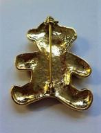 Grote vintage broche beer met emaille Kerst (1049), Ophalen, Nieuw, Overige kleuren, Overige materialen