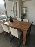 Eettafel donker eiken look, Huis en Inrichting, Tafels | Eettafels, Ophalen, 100 tot 150 cm, 50 tot 100 cm, Zo goed als nieuw