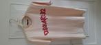 Dsquared2 beige shirt met rode print L, Dsquared2, Beige, Zo goed als nieuw, Verzenden
