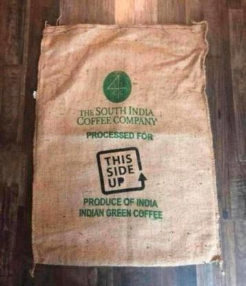 Jute zak van koffiemerk uit india - coffee company beschikbaar voor biedingen