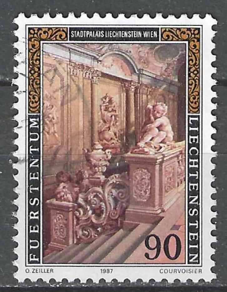 Liechtenstein 1987 - Yvert 868 - Paleis - Architectuur (ST), Postzegels en Munten, Postzegels | Europa | Overig, Gestempeld, Overige landen