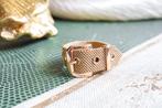 Vintage Gouden Riem Ring | 18 Karaat, Ophalen of Verzenden, Zo goed als nieuw, Dame, Goud