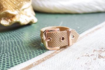 Vintage Gouden Riem Ring | 18 Karaat beschikbaar voor biedingen