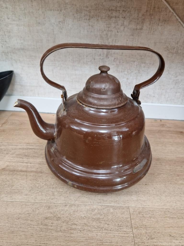 Oude, bruine ketel, Ophalen of Verzenden, Gebruikt