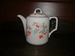 theepot high tea creme met oranje rozenbottels vintage, Overige materialen, Gebruikt, Verzenden, Overige typen