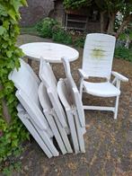 Gratis tuintafel en 4 verstelbare stoelen, Tuin en Terras, Ophalen, Gebruikt, Kunststof, Verstelbaar