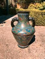 Antiek zeldzame grote bronzen cloisonné vaas, Antiek en Kunst, Antiek | Koper en Brons, Ophalen of Verzenden, Brons