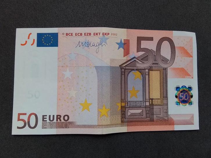 Oude 50 eurobiljet 2002 en meer biljetten kijk, Postzegels en Munten, Bankbiljetten | Europa | Eurobiljetten, Overige landen, 500 euro