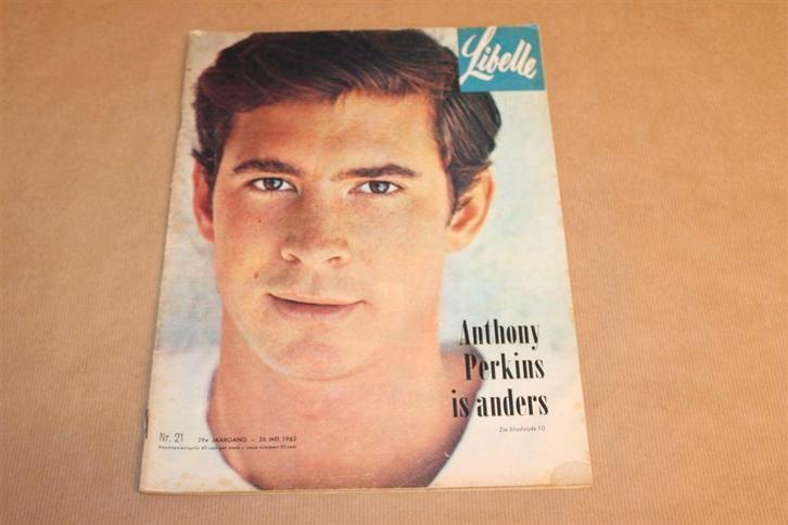 Vintage magazine - Libelle 1962 - Met Anthony Perkins, Verzamelen, Tijdschriften, Kranten en Knipsels, Knipsel(s), 1960 tot 1980